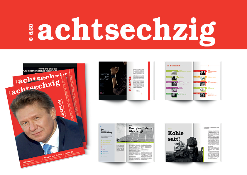 Magazincover und Beispielseiten