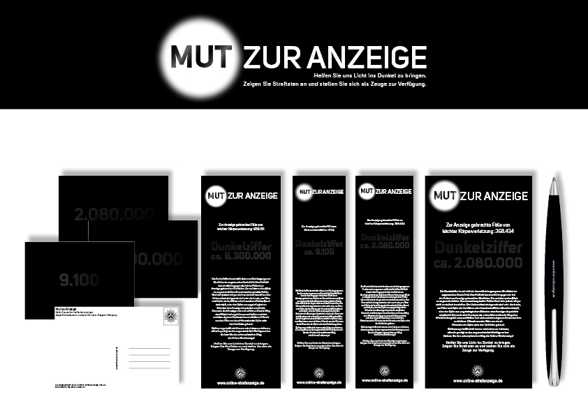 Mut zur Anzeige: Postkarten, Anzeigen und Merchandise.